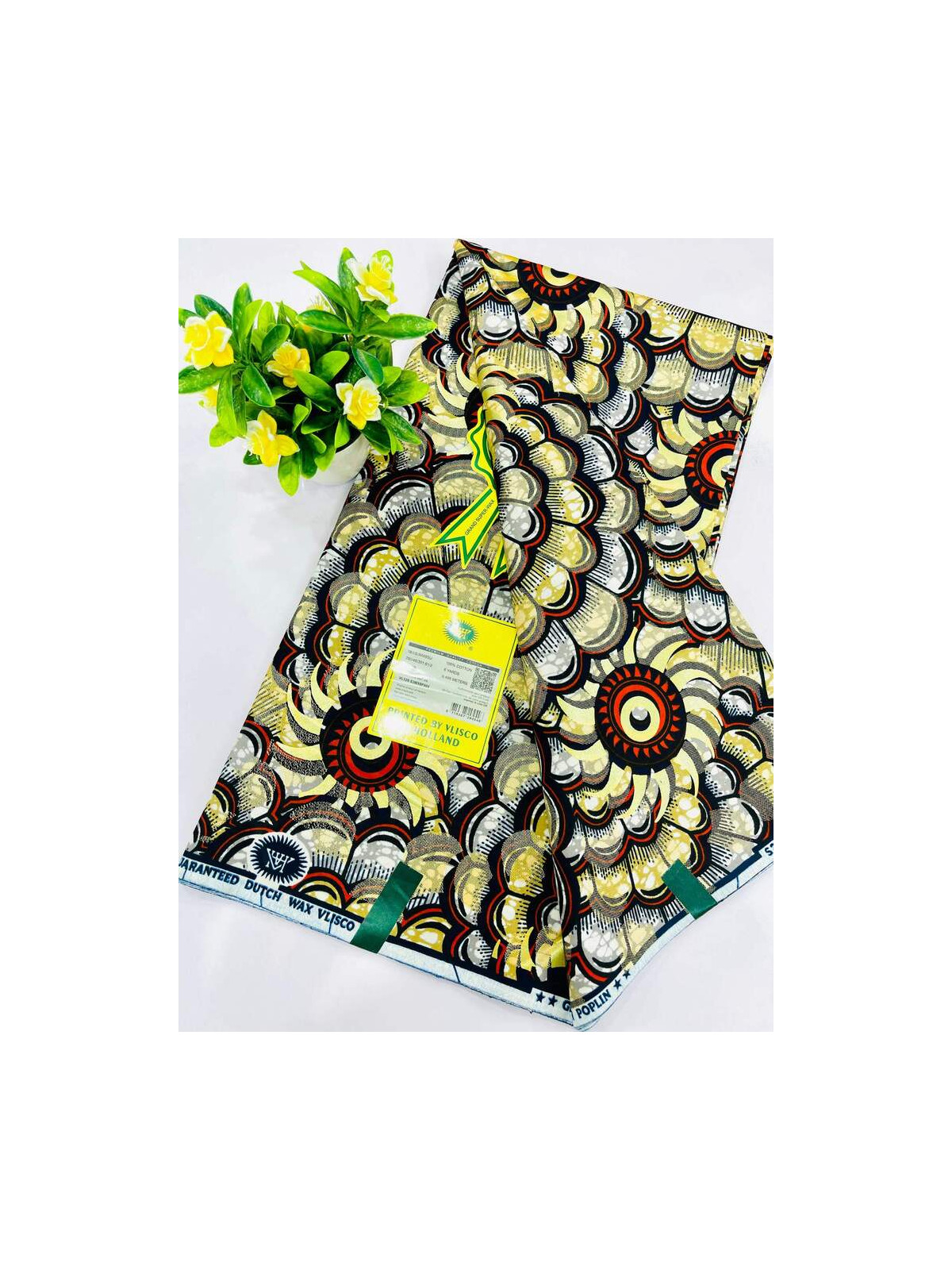 Pagne Vlisco Gold Wax Hollandais – tissu africain de luxe 100% coton