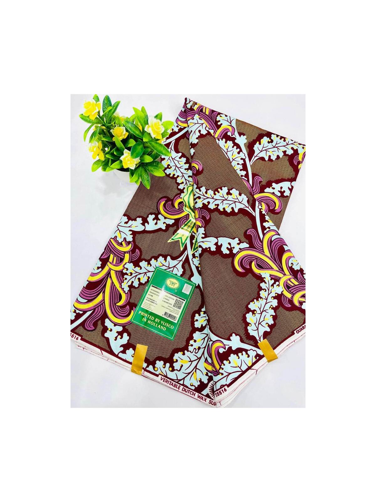 Pagne Vlisco Gold Wax Hollandais – tissu africain de luxe 100% coton