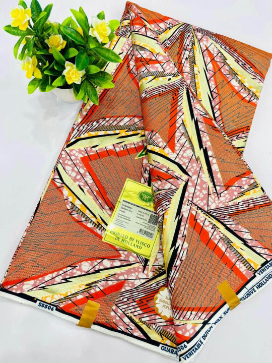 Pagne Wax Vlisco - Vlisco - Super Vlisco Gold Wax Hollandais 100% Coton - 6 Yards - Vlisco - ARTIAF  LLC