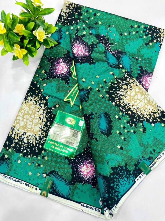 Vlisco Wax Loincloth - Vlisco - Super Vlisco Gold Wax Hollandais 100% Cotton - 6 Yards - Vlisco - ARTIAF  LLC