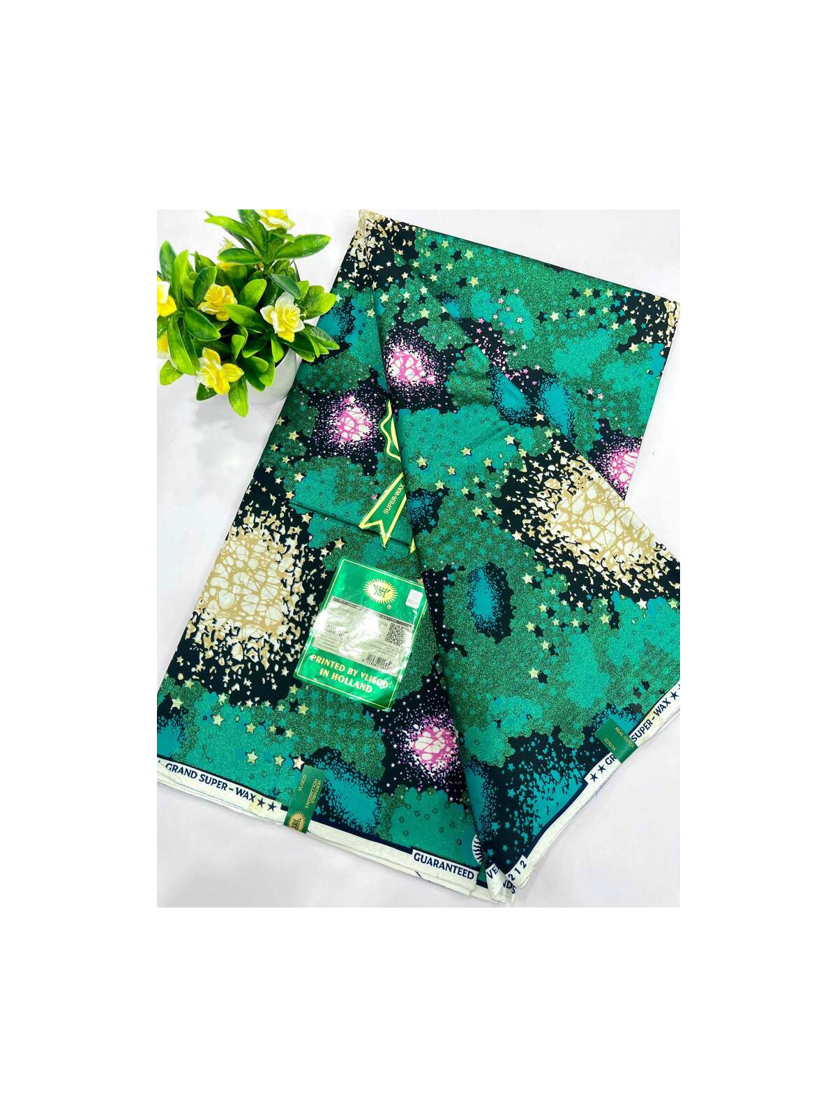 Pagne Vlisco Gold Wax Hollandais – tissu africain de luxe 100% coton