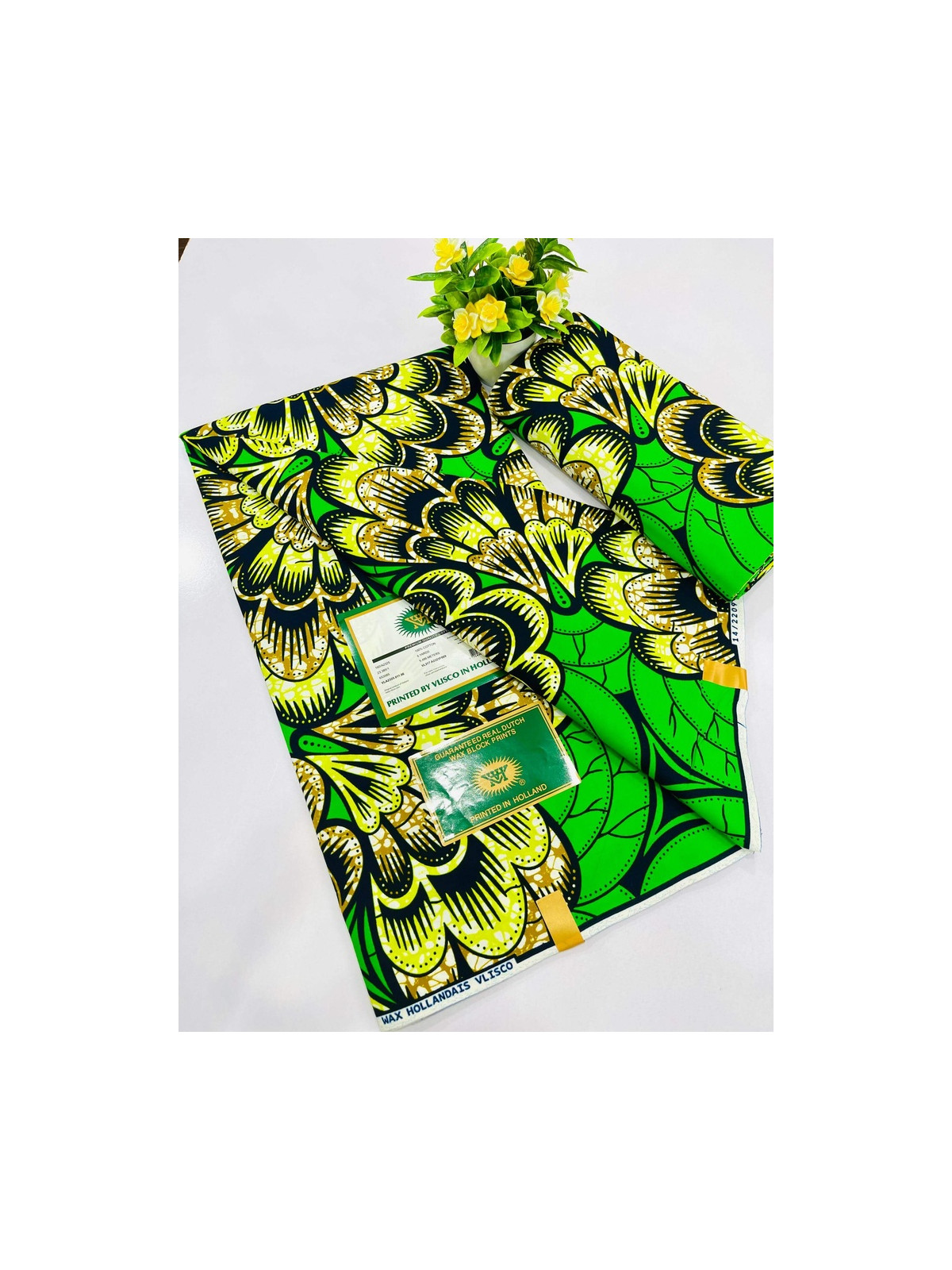 Pagne Vlisco Gold Wax Hollandais – tissu africain de luxe 100% coton
