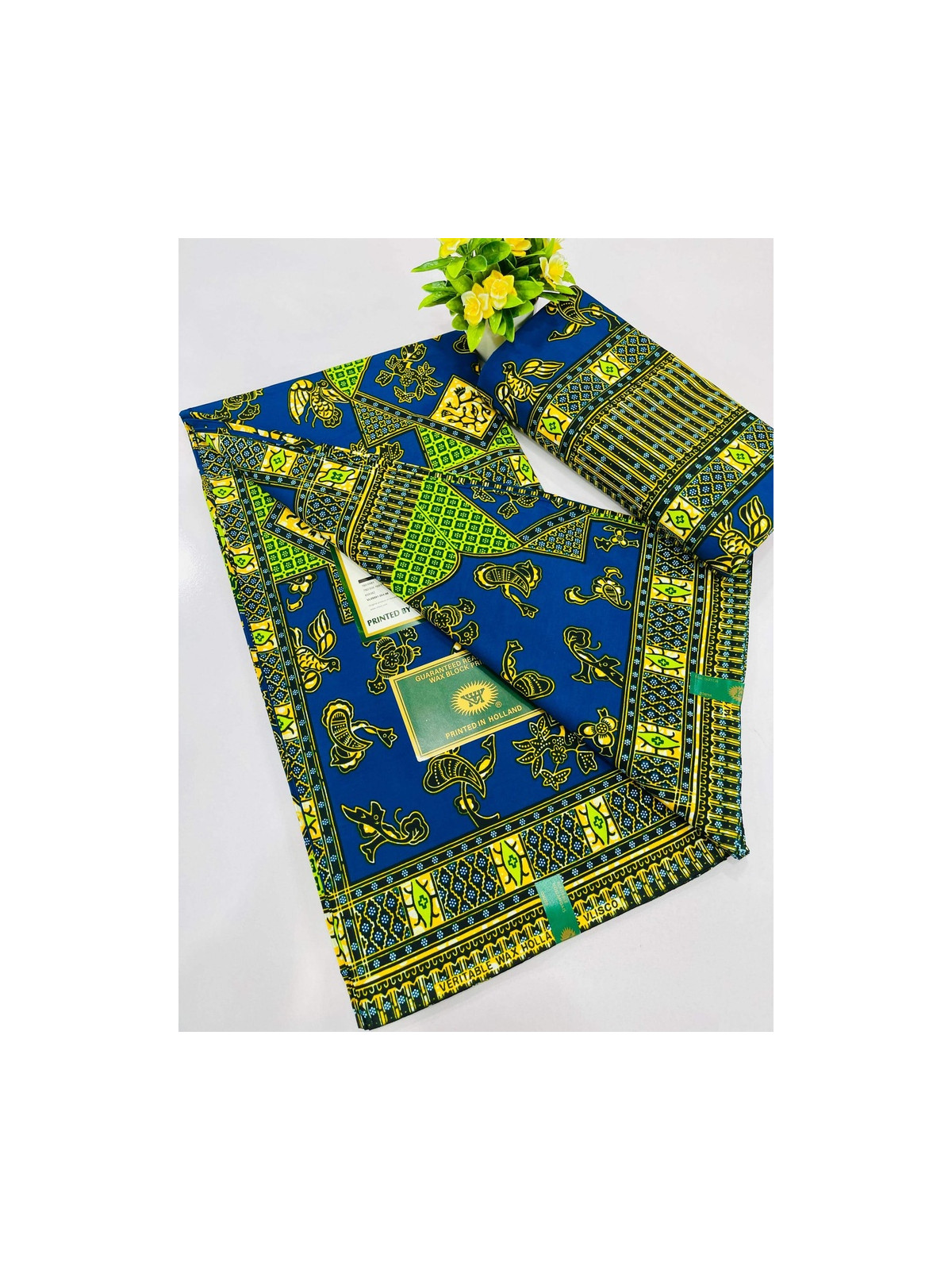 Pagne wax Chiganvy africain 100% coton premium – tissu wax 6 yards élégant