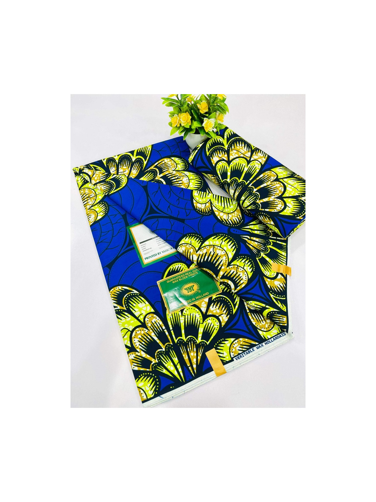 Pagne Vlisco Gold Wax Hollandais – tissu africain de luxe 100% coton