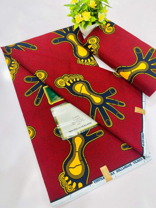 Vlisco Hollandais Fabric - Vlisco - 100% Cotton Wax Hollandais Resistant - 6 Yards - Vlisco - ARTIAF  LLC