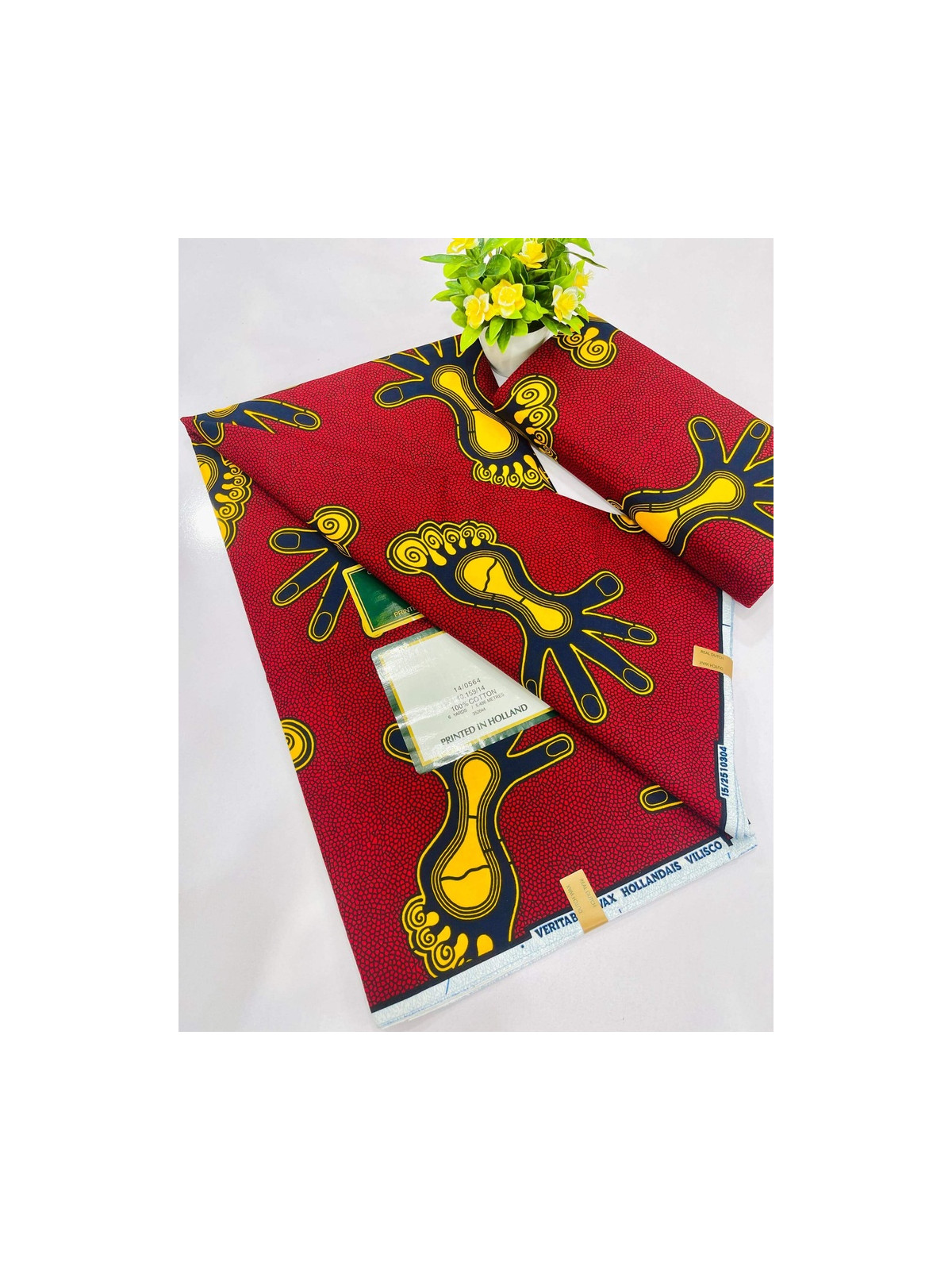 Pagne Vlisco Gold Wax Hollandais – tissu africain de luxe 100% coton