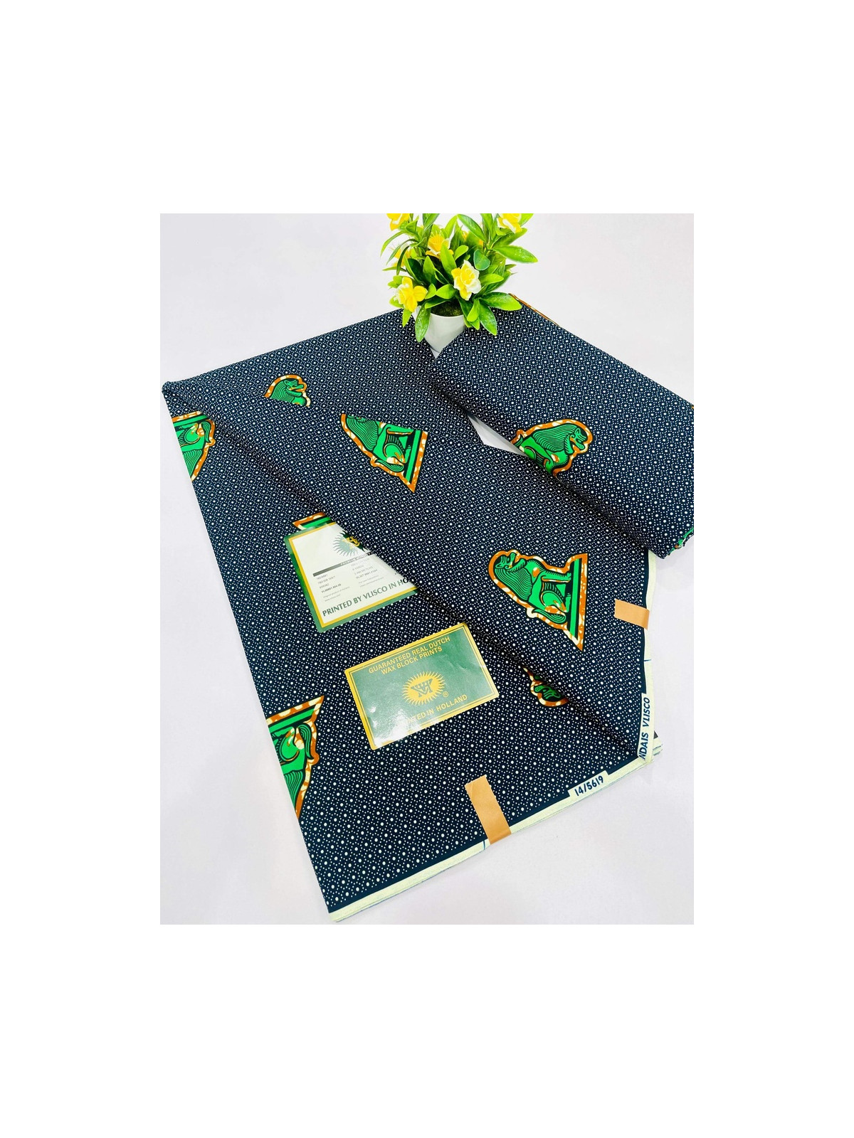 Pagne Vlisco Gold Wax Hollandais – tissu africain de luxe 100% coton
