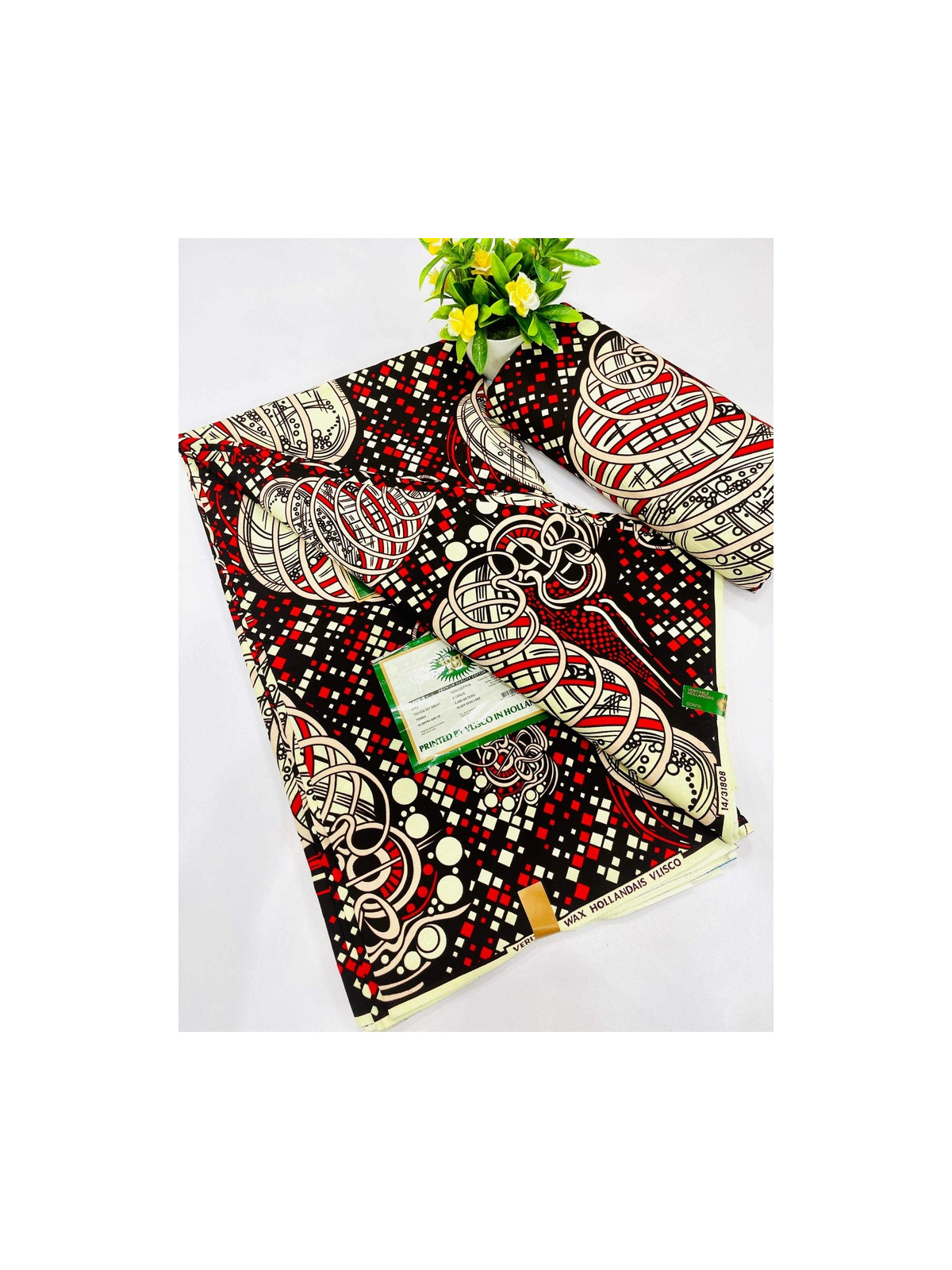 Pagne Vlisco Gold Wax Hollandais – tissu africain de luxe 100% coton