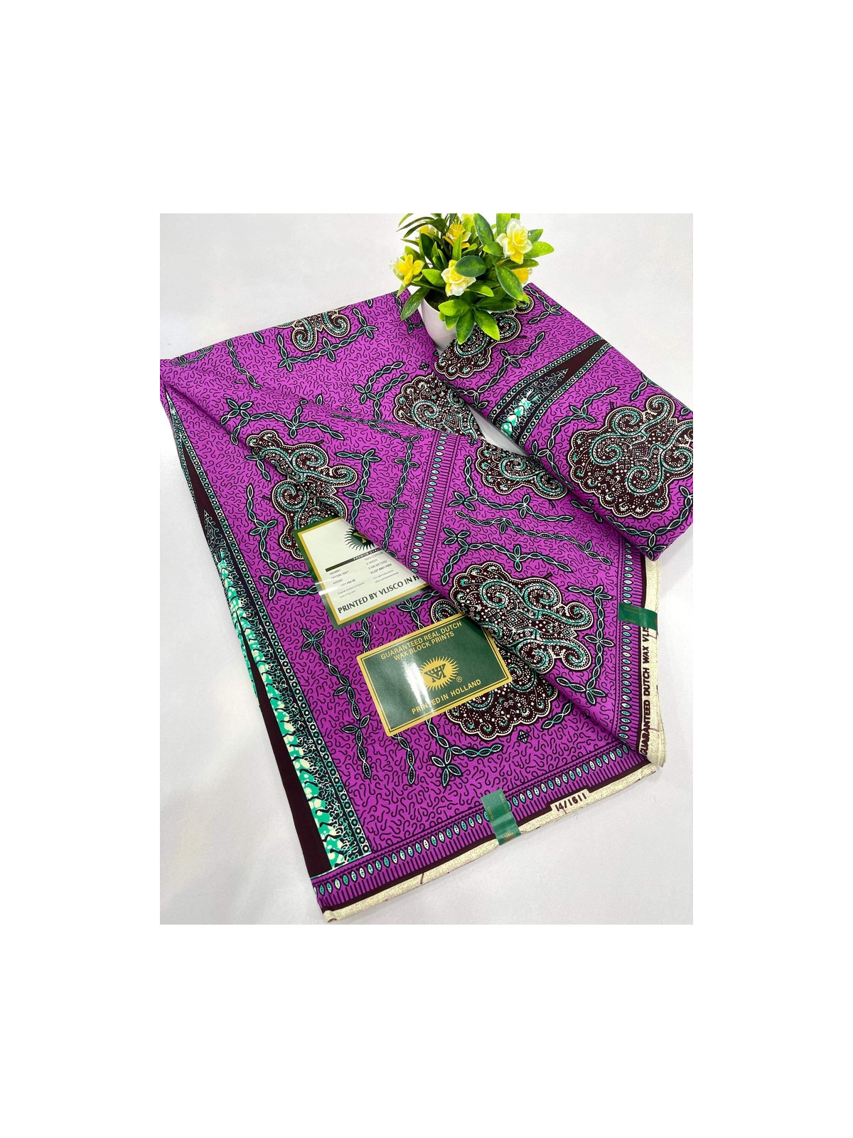 Pagne Vlisco Gold Wax Hollandais – tissu africain de luxe 100% coton