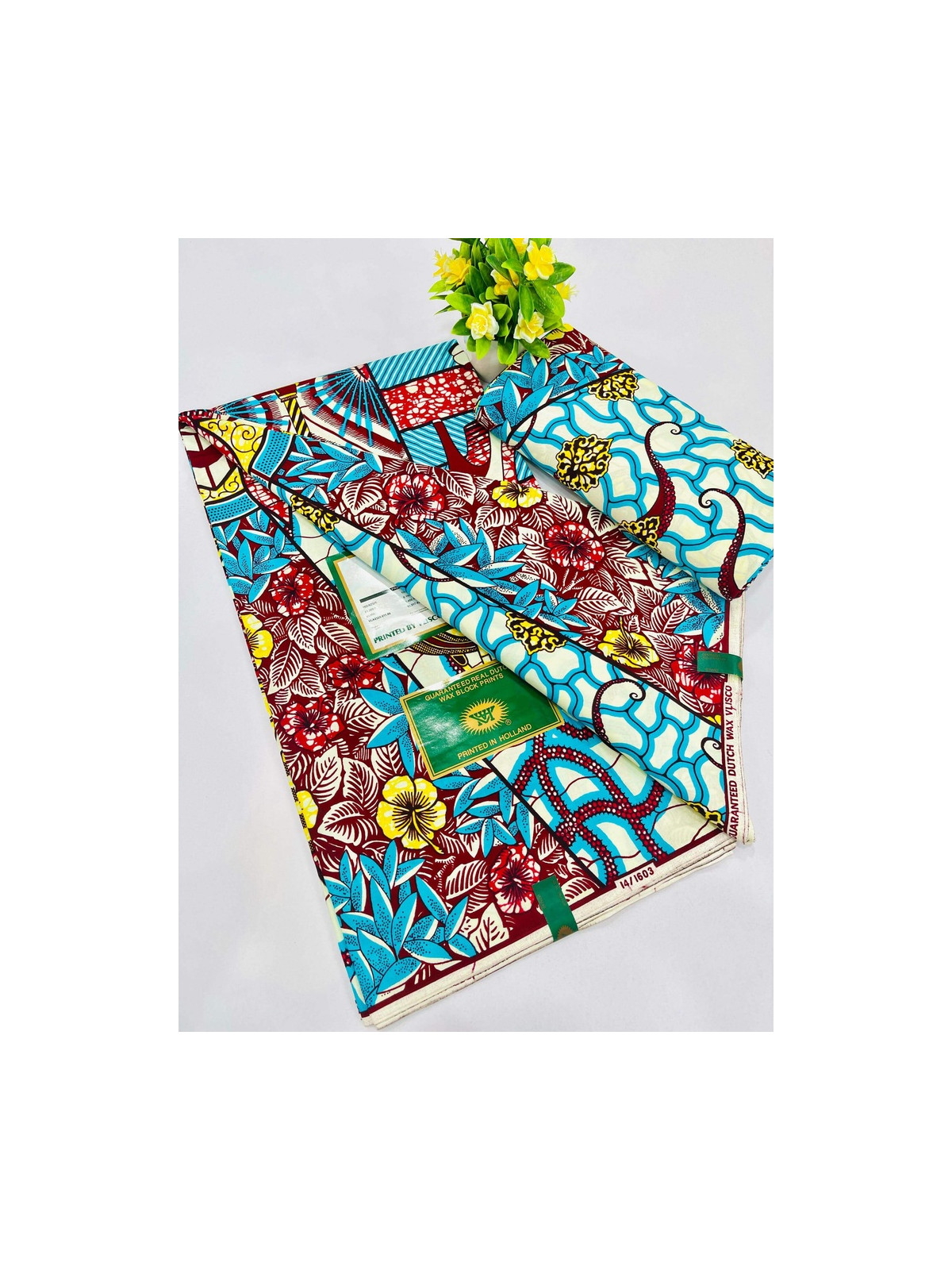 Pagne Vlisco Gold Wax Hollandais – tissu africain de luxe 100% coton