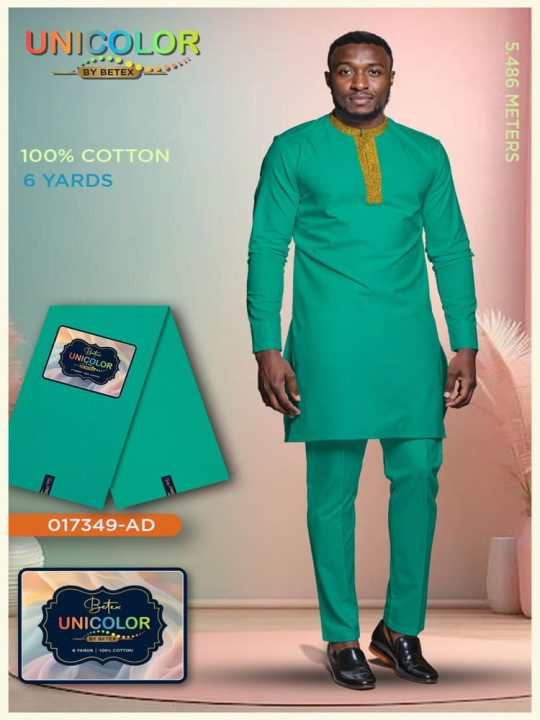 Pagne Wax Couleur Unie - Betex Unicolor - Vally Collection - Premium Fashion Wax avec Garniture - 6 Yards - Pagnes divers - ARTIAF  LLC