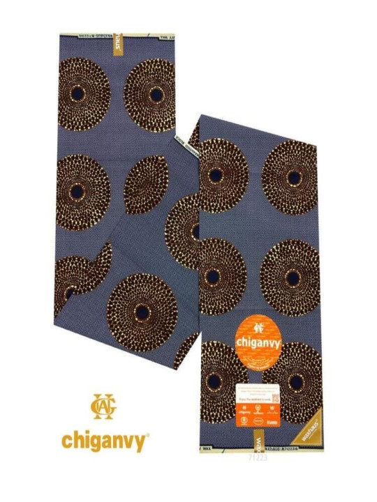 Pagne Wax d'Afrique - Chiganvy -Tissu 100% Coton et Résistant - 6 Yards - Chiganvy - ARTIAF  LLC