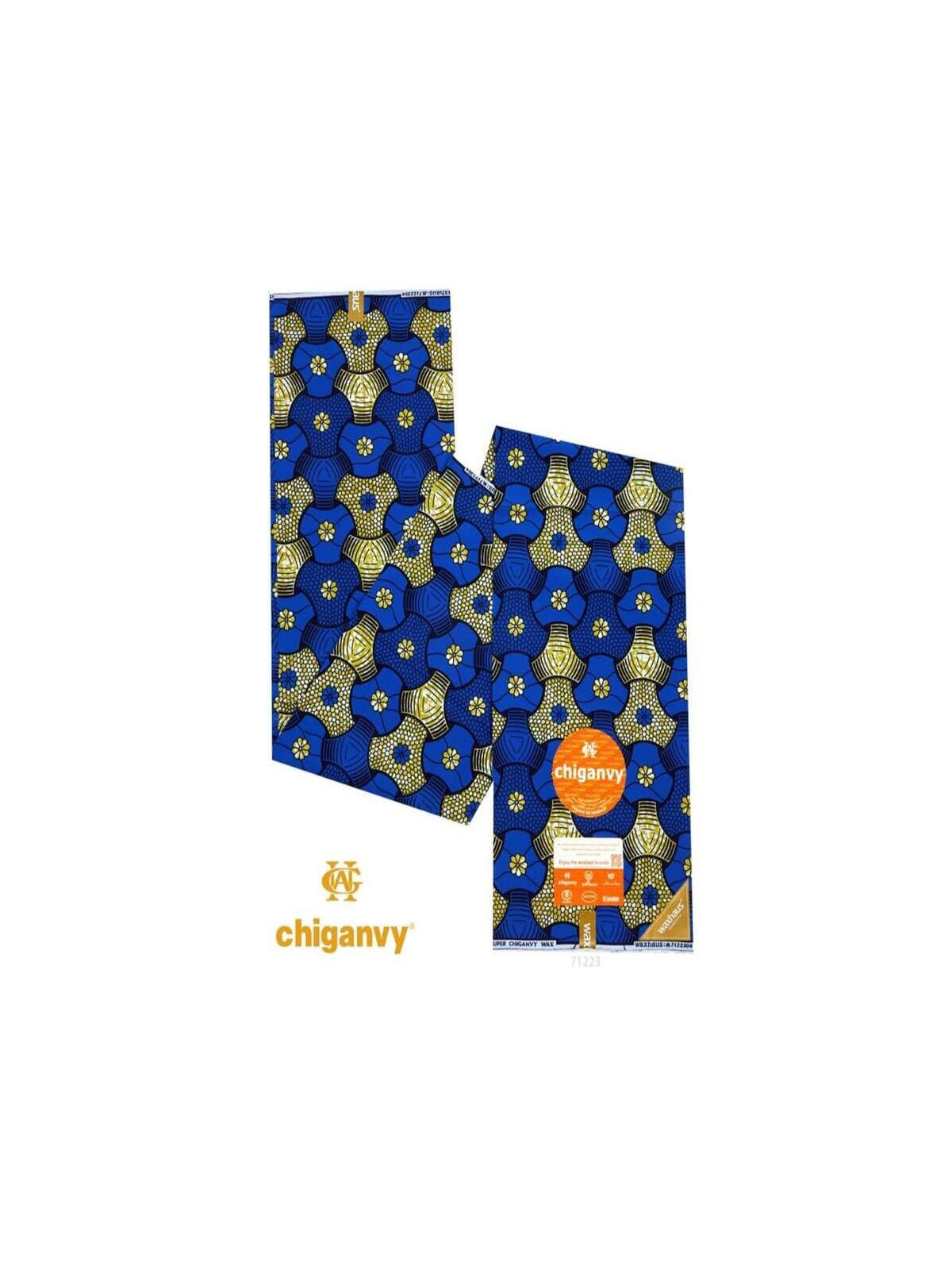 Pagne wax Chiganvy africain 100% coton premium – tissu wax 6 yards élégant