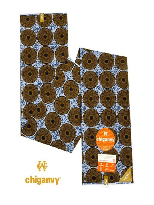 African Wax Loincloth - Chiganvy - 100% Cotton and Resistant Printed Fabric - 6 Yards - Chiganvy - ARTIAF  LLC