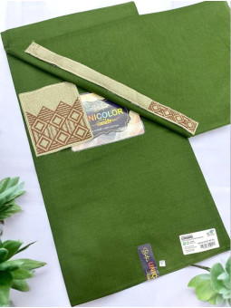 Pagne Wax Uni Betex Unicolor Vally Collection tissu africain premium avec garniture 6 yards