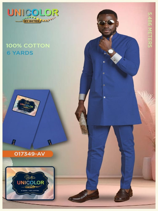 Pagne Wax Couleur Unie - Betex Unicolor - Vally Collection - Premium Fashion Wax avec Garniture - 6 Yards - Pagnes divers - ARTIAF  LLC