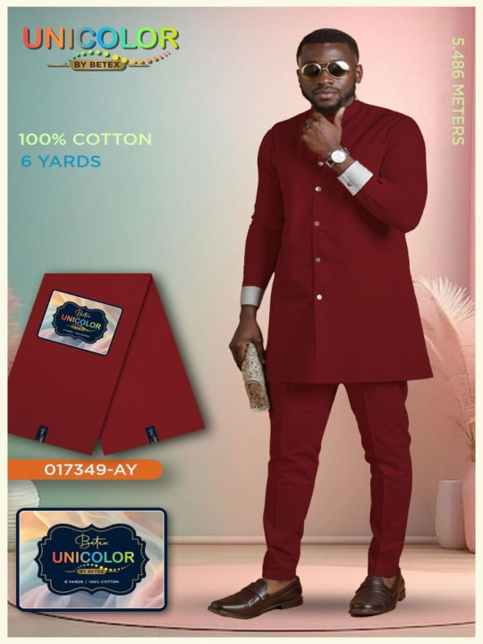 Pagne Wax Couleur Unie - Betex Unicolor - Vally Collection - Premium Fashion Wax avec Garniture - 6 Yards - Pagnes divers - ARTIAF  LLC