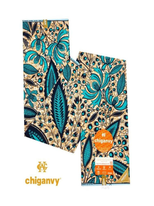 Pagne Wax d'Afrique - Chiganvy -Tissu Imprimé 100% Coton et Résistant - 6 Yards - Chiganvy - ARTIAF  LLC