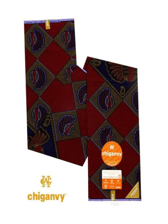 Pagne Wax d'Afrique - Chiganvy -Tissu Imprimé 100% Coton et Résistant - 6 Yards - Chiganvy - ARTIAF  LLC