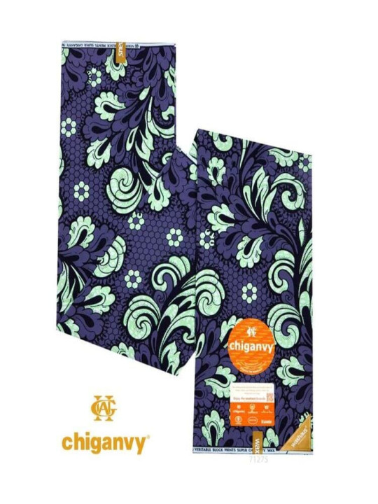 copy of African Wax Loincloth - Chiganvy - 100% Cotton and Resistant Printed Fabric - 6 Yards - Chiganvy - ARTIAF  LLC