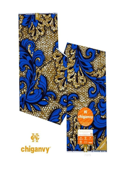 Pagne Wax d'Afrique - Chiganvy -Tissu Imprimé 100% Coton et Résistant - 6 Yards - Chiganvy - ARTIAF  LLC
