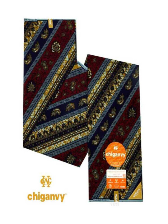 copy of African Wax Loincloth - Chiganvy - 100% Cotton and Resistant Printed Fabric - 6 Yards - Chiganvy - ARTIAF  LLC