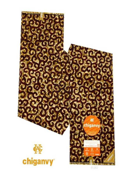 Pagne Wax d'Afrique - Chiganvy -Tissu Imprimé 100% Coton et Résistant - 6 Yards - Chiganvy - ARTIAF  LLC