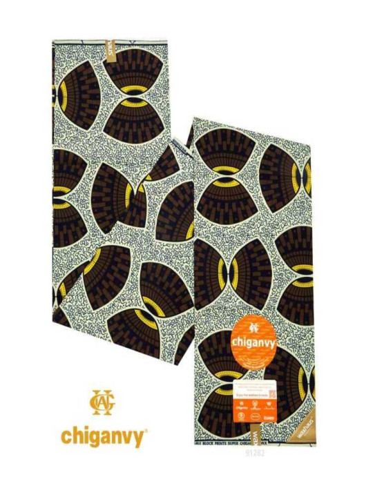 Pagne Wax d'Afrique - Chiganvy -Tissu Imprimé 100% Coton et Résistant - 6 Yards - Chiganvy - ARTIAF  LLC