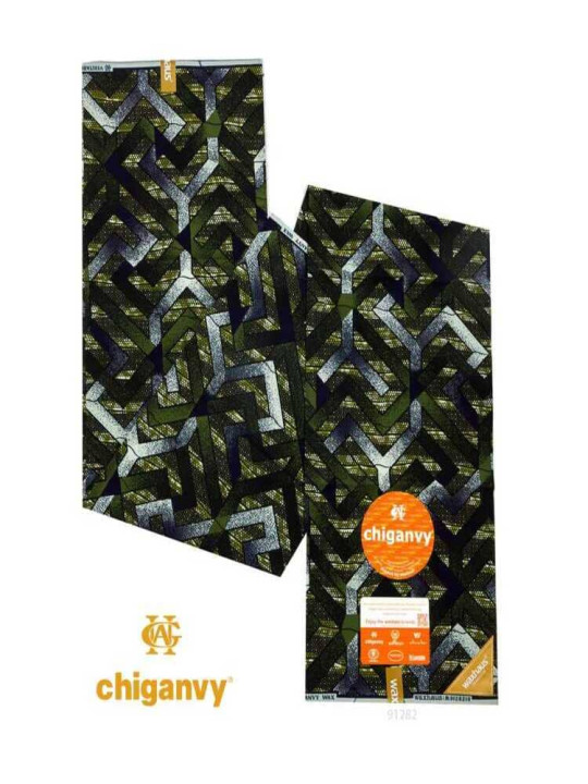 African Wax Loincloth - Chiganvy - 100% Cotton and Resistant Printed Fabric - 6 Yards - Chiganvy - ARTIAF  LLC