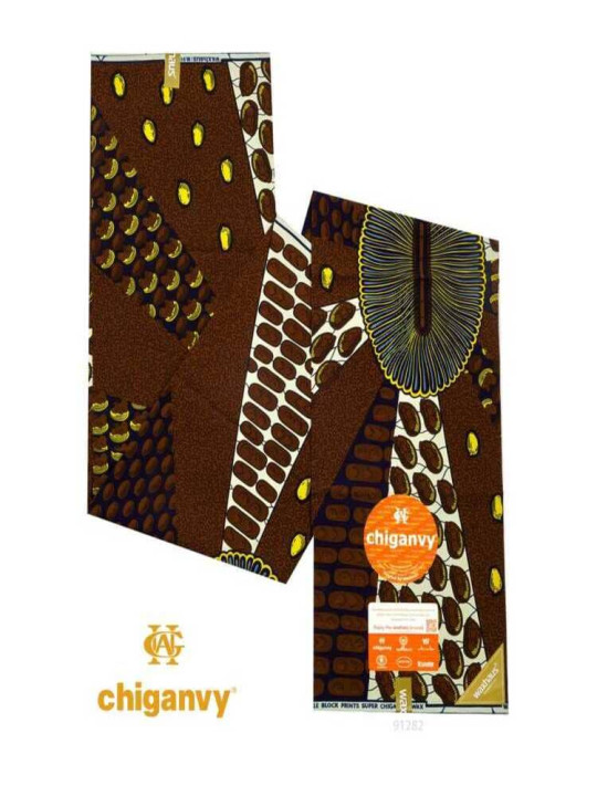 copy of African Wax Loincloth - Chiganvy - 100% Cotton and Resistant Printed Fabric - 6 Yards - Chiganvy - ARTIAF  LLC