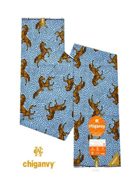 Pagne Wax d'Afrique - Chiganvy -Tissu Imprimé 100% Coton et Résistant - 6 Yards - Chiganvy - ARTIAF  LLC