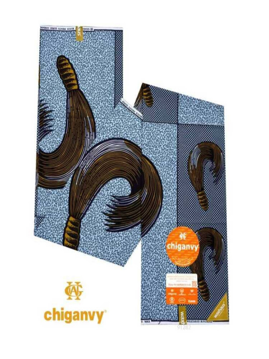 Pagne Wax d'Afrique - Chiganvy -Tissu Imprimé 100% Coton et Résistant - 6 Yards - Chiganvy - ARTIAF  LLC