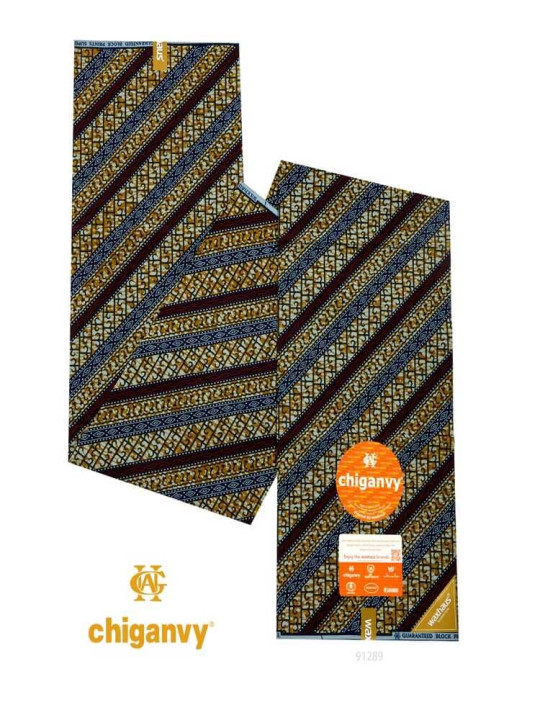 Pagne Wax d'Afrique - Chiganvy -Tissu Imprimé 100% Coton et Résistant - 6 Yards - Chiganvy - ARTIAF  LLC
