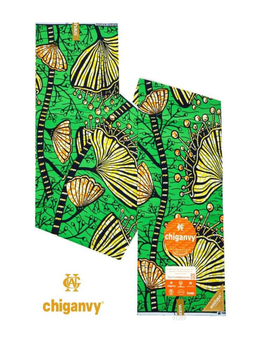 Pagne Wax d'Afrique - Chiganvy -Tissu Imprimé 100% Coton et Résistant - 6 Yards - Chiganvy - ARTIAF  LLC