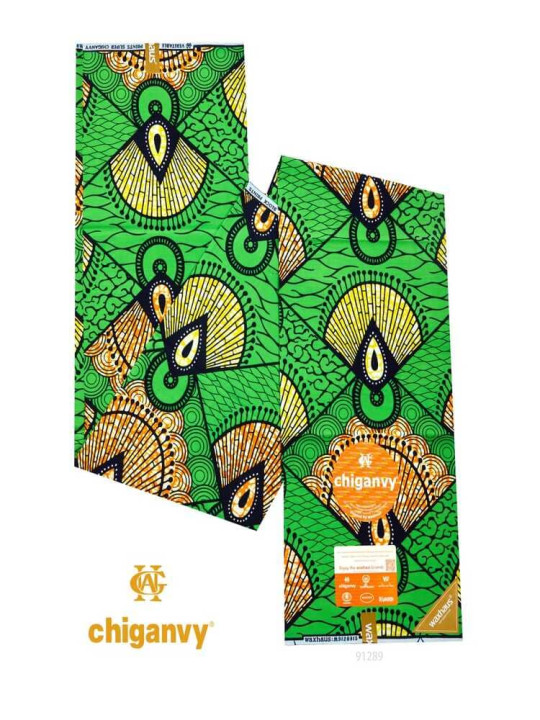 Pagne Wax d'Afrique - Chiganvy -Tissu Imprimé 100% Coton et Résistant - 6 Yards - Chiganvy - ARTIAF  LLC