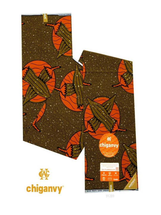 Pagne Wax d'Afrique - Chiganvy -Tissu Imprimé 100% Coton et Résistant - 6 Yards - Chiganvy - ARTIAF  LLC