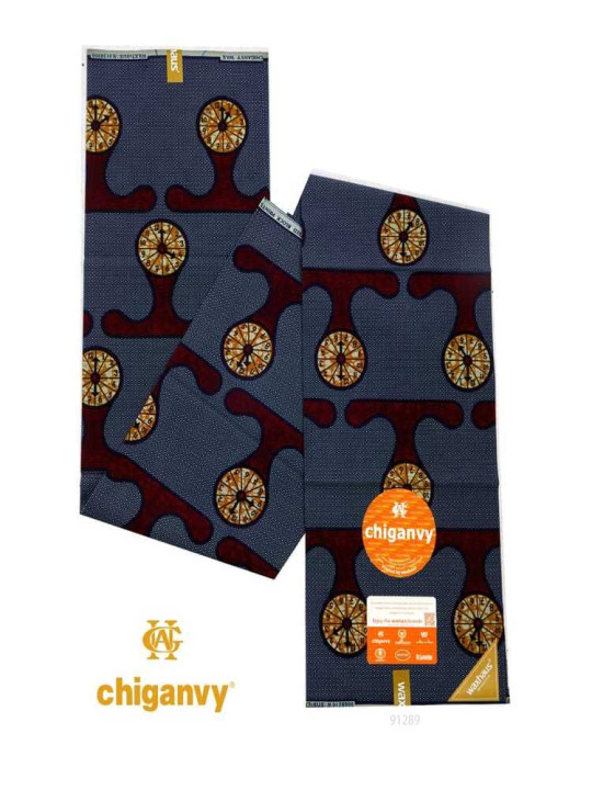 copy of African Wax Loincloth - Chiganvy - 100% Cotton and Resistant Printed Fabric - 6 Yards - Chiganvy - ARTIAF  LLC