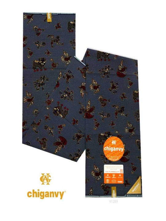 copy of African Wax Loincloth - Chiganvy - 100% Cotton and Resistant Printed Fabric - 6 Yards - Chiganvy - ARTIAF  LLC