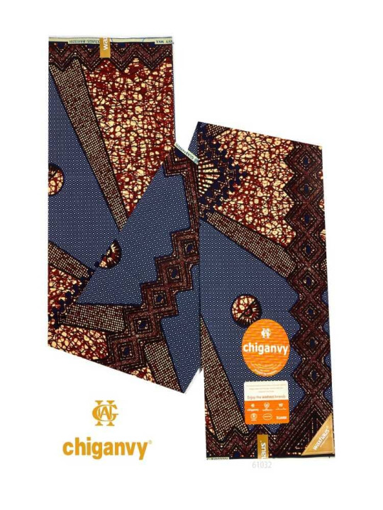 Pagne Wax d'Afrique - Chiganvy -Tissu Imprimé 100% Coton et Résistant - 6 Yards - Chiganvy - ARTIAF  LLC