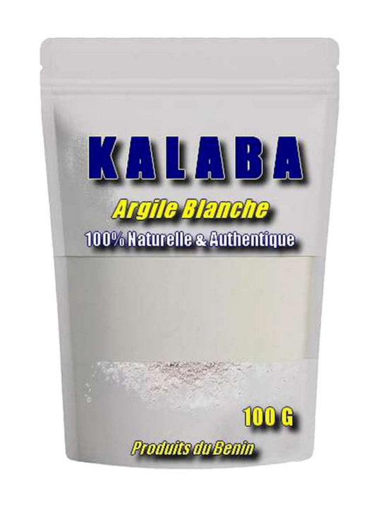 Kalaba Africain (Argile Blanche) 100% Naturel et Comestible - Pour Soins du Visage - 100 g - Astuces - ARTIAF  LLC