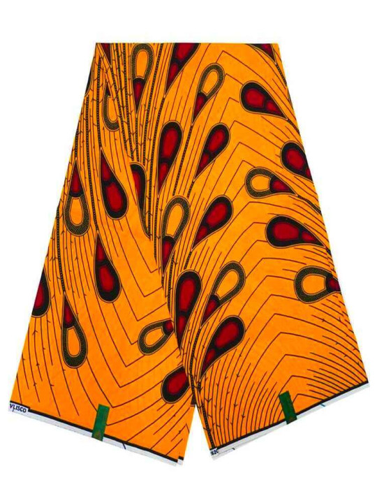 copy of Pretty African Loincloth - Hitarget - 100% Wax Cotton - Yellow, Red and White Colors - 6 Yards - Miscellaneous loincloths - ARTIAF  LLC