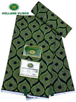 Pagne Vlisco Gold Wax Hollandais – tissu africain de luxe 100% coton