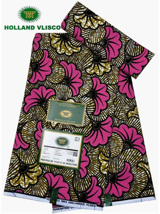 Tissu Vlisco Hollandais - Vlisco - Pagne Wax Hollandais de Qualité, Résistant & Eléguant, 100% Coton - 6 Yards - Vlisco - ARTIAF  LLC
