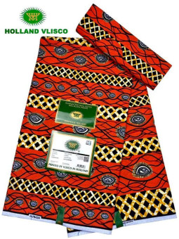 Pagne Vlisco Gold Wax Hollandais – tissu africain de luxe 100% coton