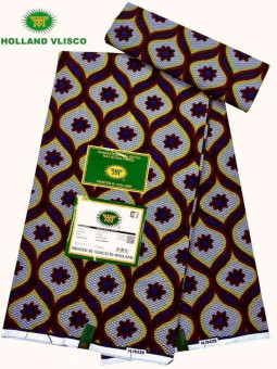 Pagne Vlisco Gold Wax Hollandais – tissu africain de luxe 100% coton