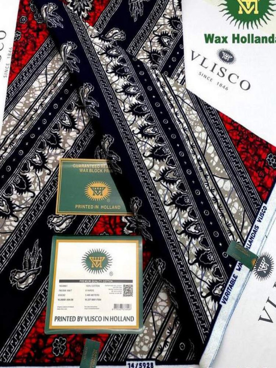 copy of Vlisco Hollandais Fabric - Vlisco - 100% Cotton Wax Hollandais Resistant - 6 Yards - Vlisco - ARTIAF  LLC