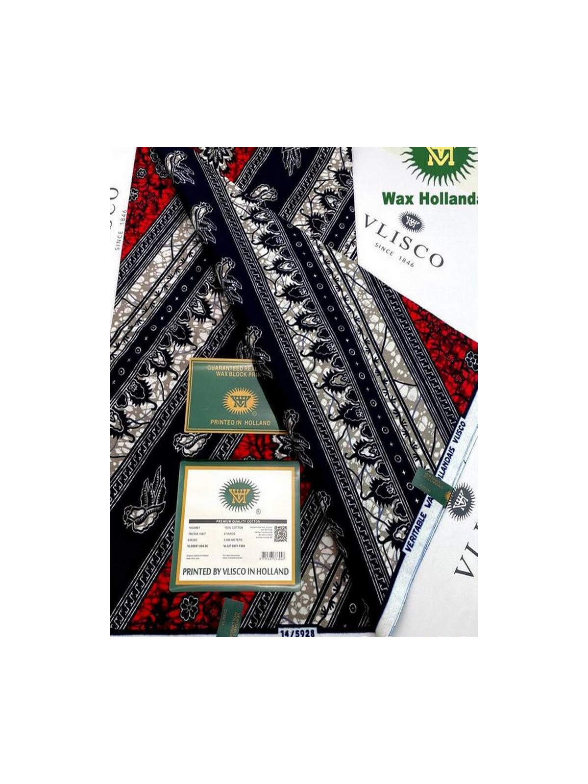 Pagne Vlisco Gold Wax Hollandais – tissu africain de luxe 100% coton