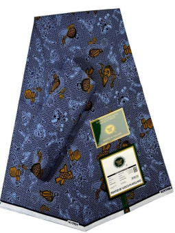 Pagne wax Chiganvy africain 100% coton premium – tissu wax 6 yards élégant - 750 x 1000 px