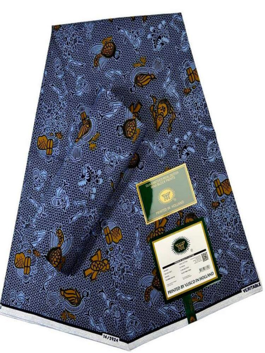 copy of Vlisco Hollandais Fabric - Vlisco - 100% Cotton Wax Hollandais Resistant - 6 Yards - Vlisco - ARTIAF  LLC