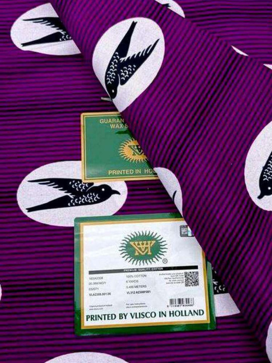 Tissu Vlisco Hollandais - Vlisco - Pagne Wax Hollandais de Qualité, Résistant & Eléguant, 100% Coton - 6 Yards - Vlisco - ARTIAF  LLC
